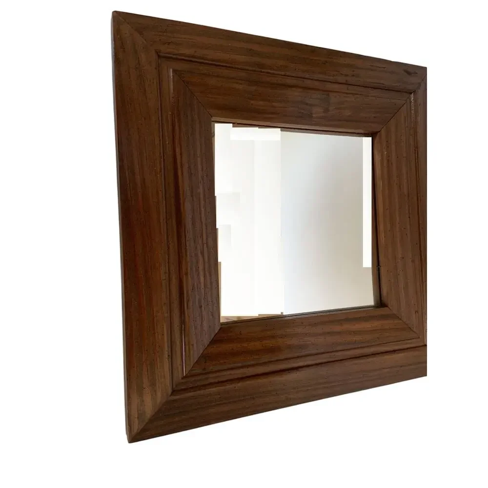 Vintage Wood Framed Wall Mirror 11